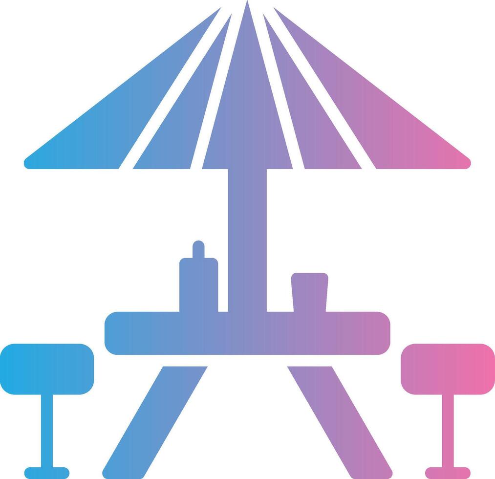 Picnic Table Bright Flat Artwork vector