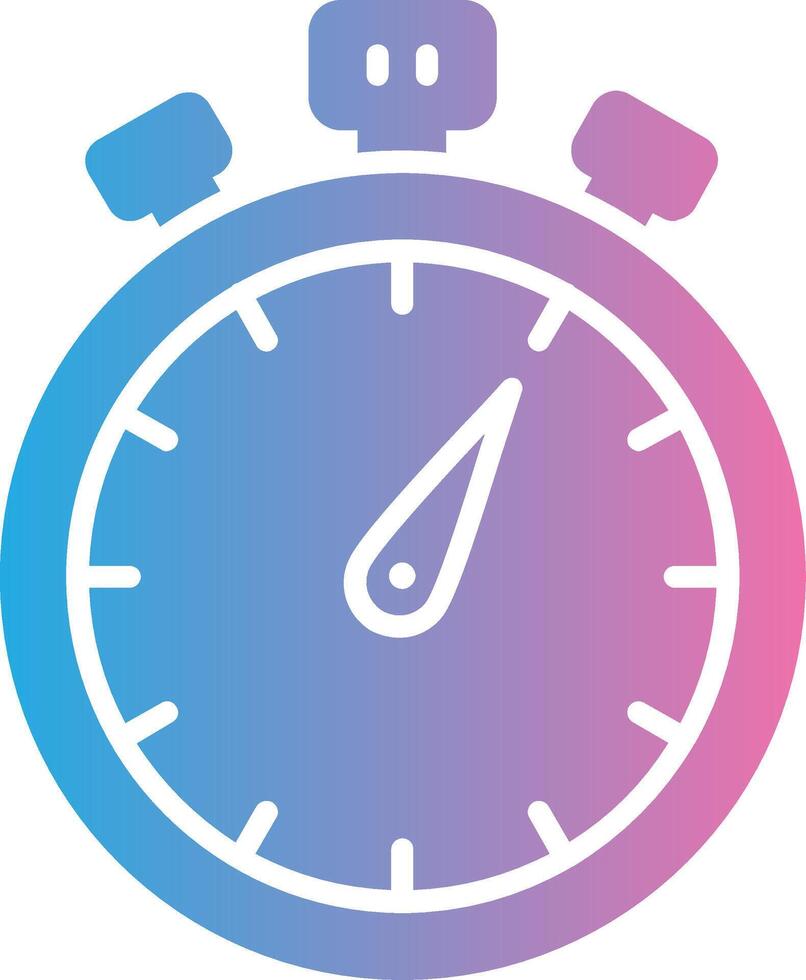 Stopwatch Neon UI Symbol vector