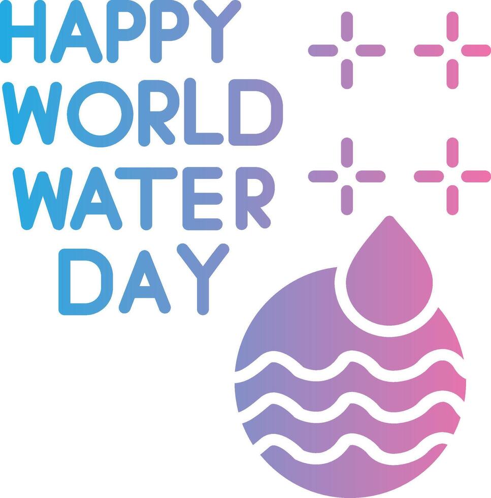 World Water Day Sharp Line Mark vector