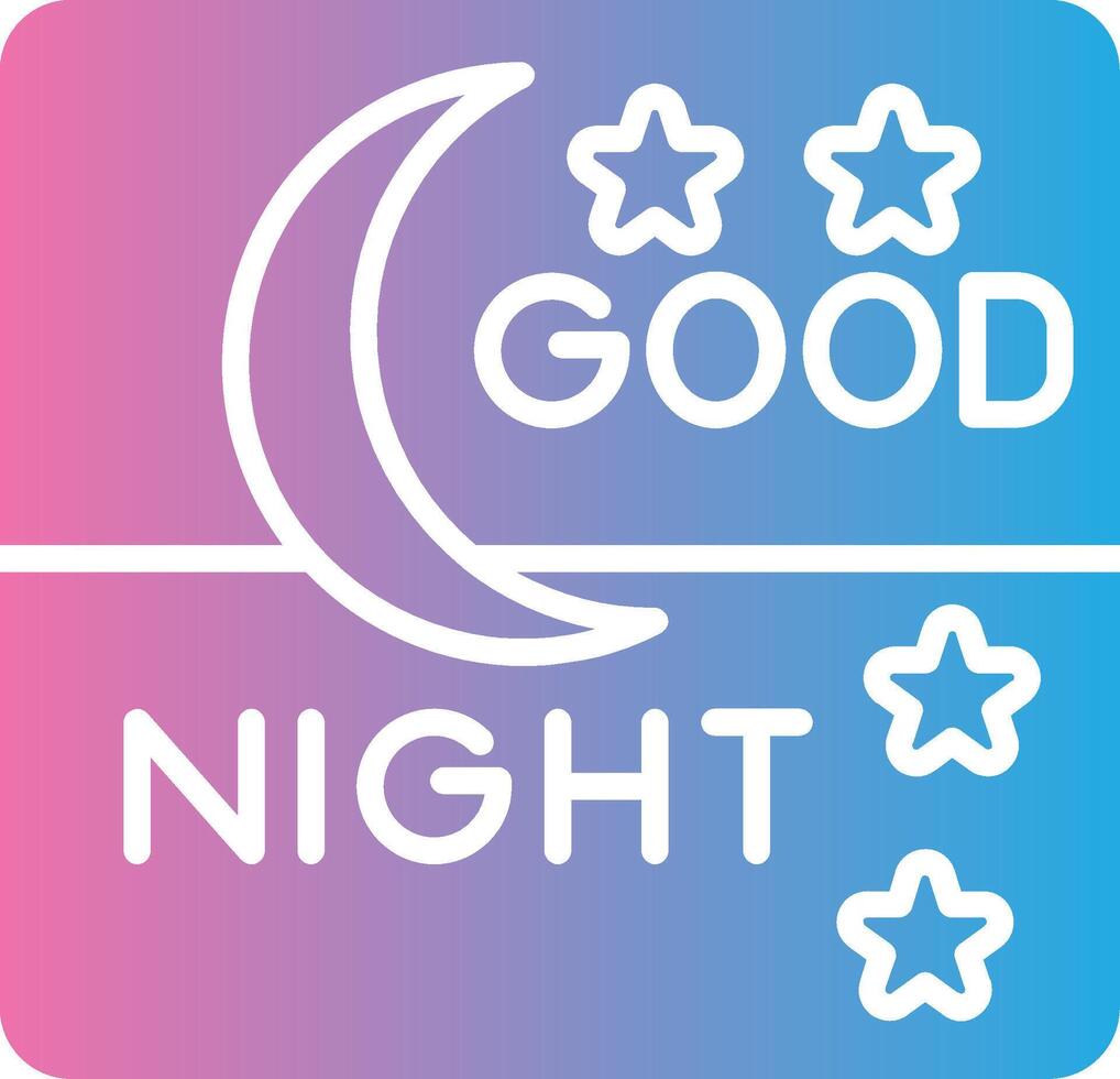 Good Night Futuristic UI Mark vector