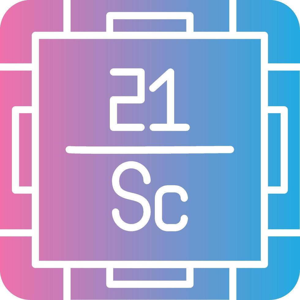 Scandium Modern Color Symbol vector