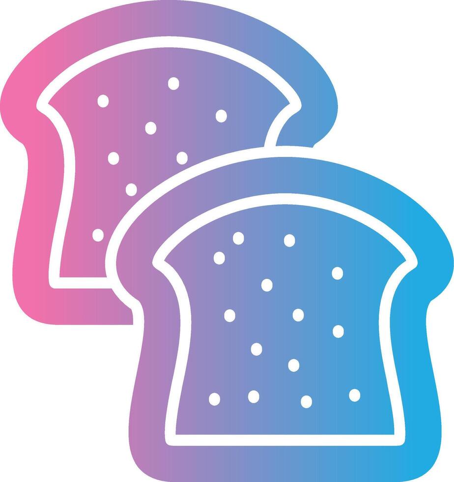 Toast Bold Outline Badge vector