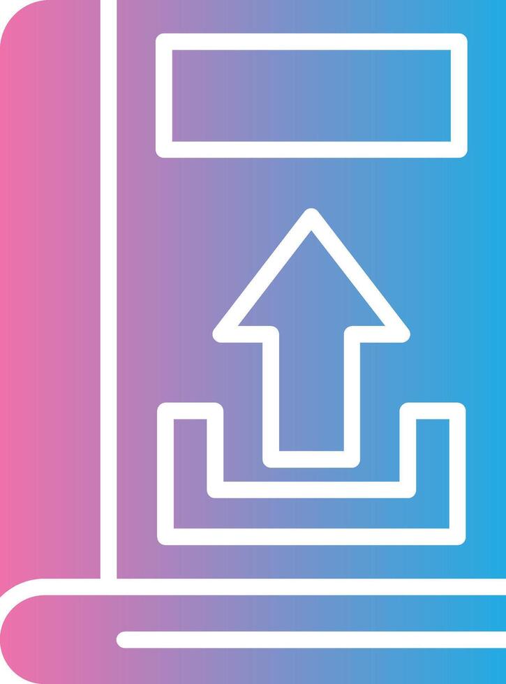 Upload Iconic Line Form vector