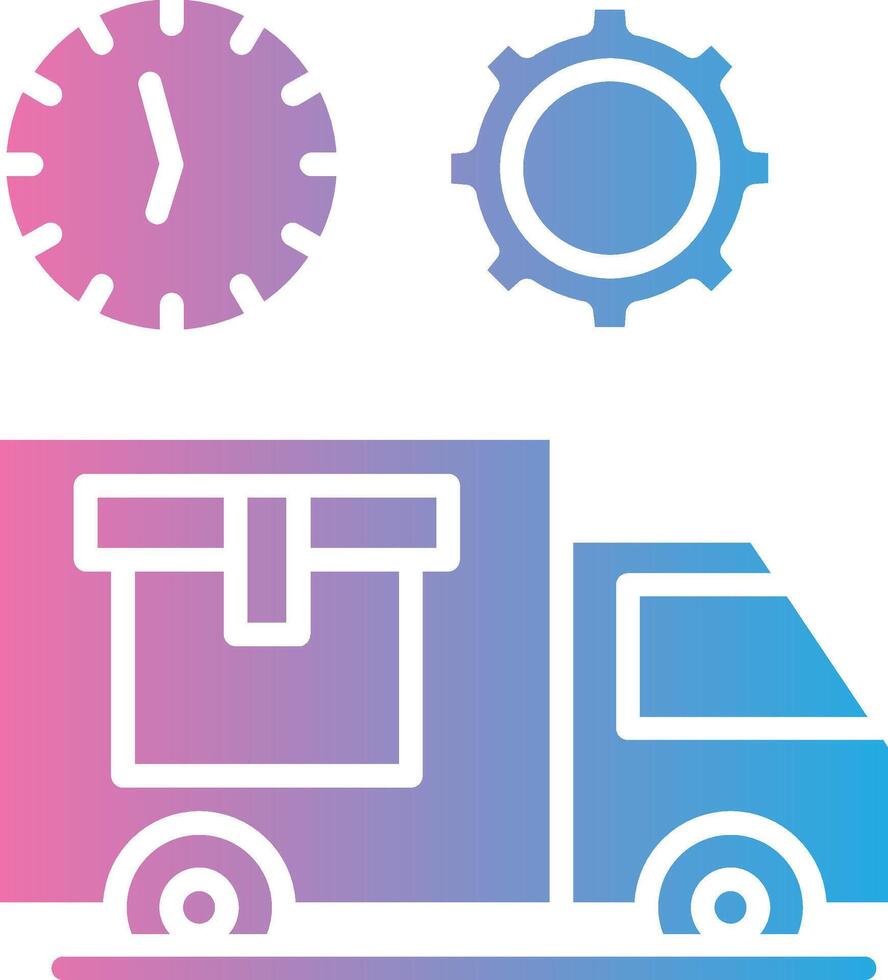 Delivery Truck Vibrant Visual Object vector