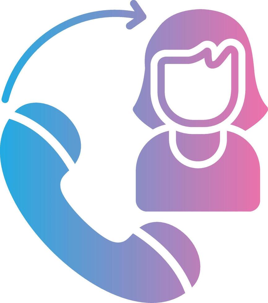Phone Call Interface Line Graphic vector