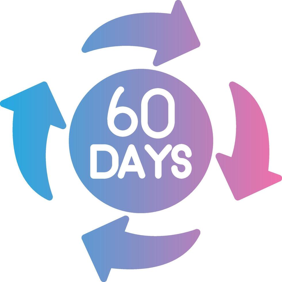 60 Days Soft Outline Graphic vector