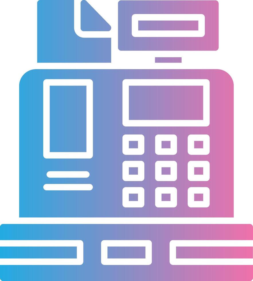 Cashier Machine Interactive UI Design vector