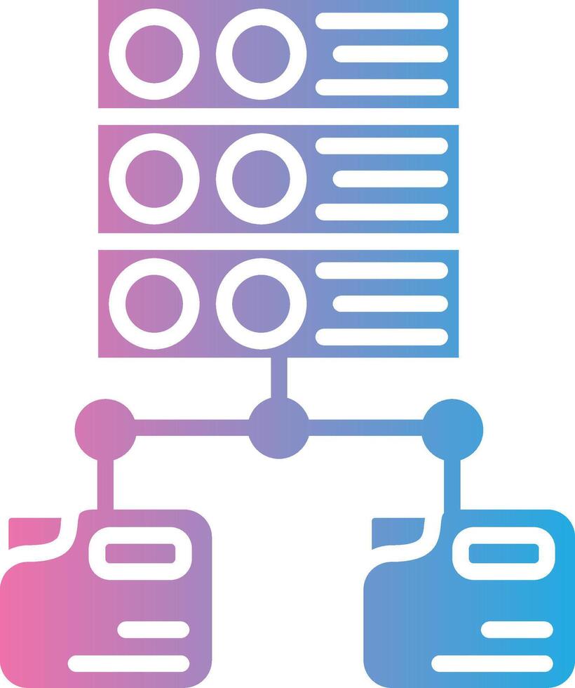 Folder Network Bold Outline Badge vector