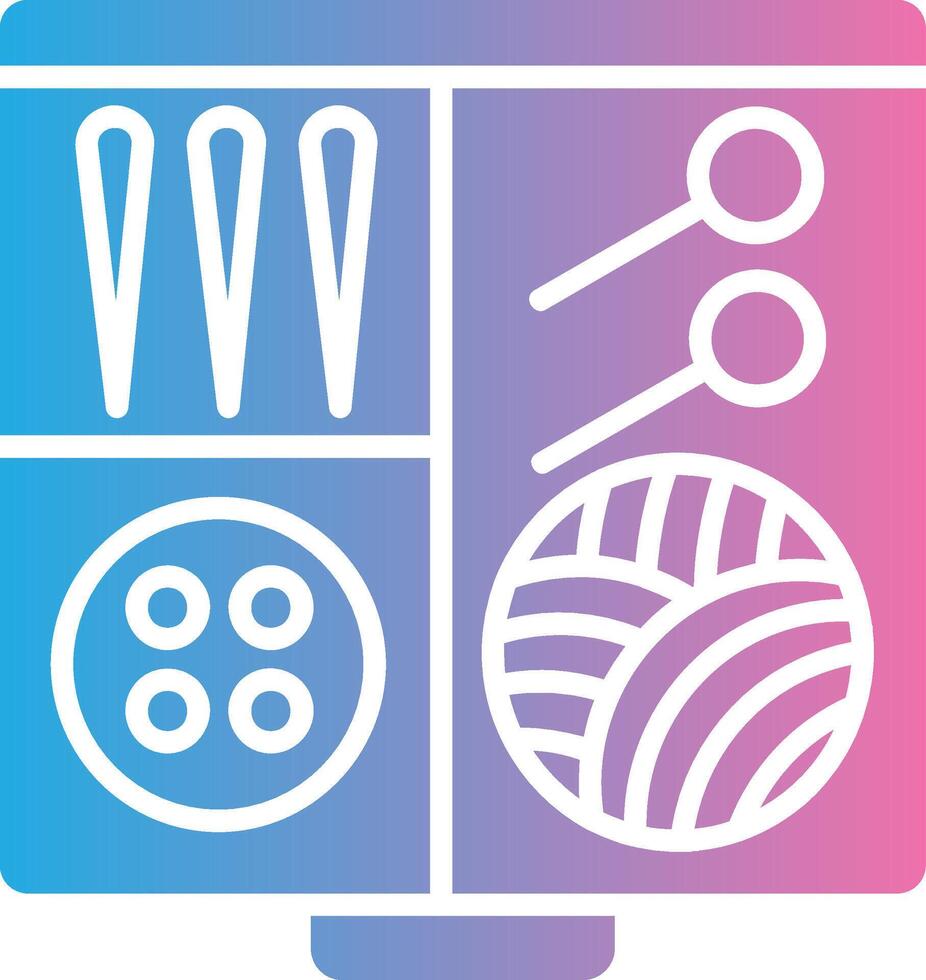 Sewing Kit Monochrome Line Graphic vector