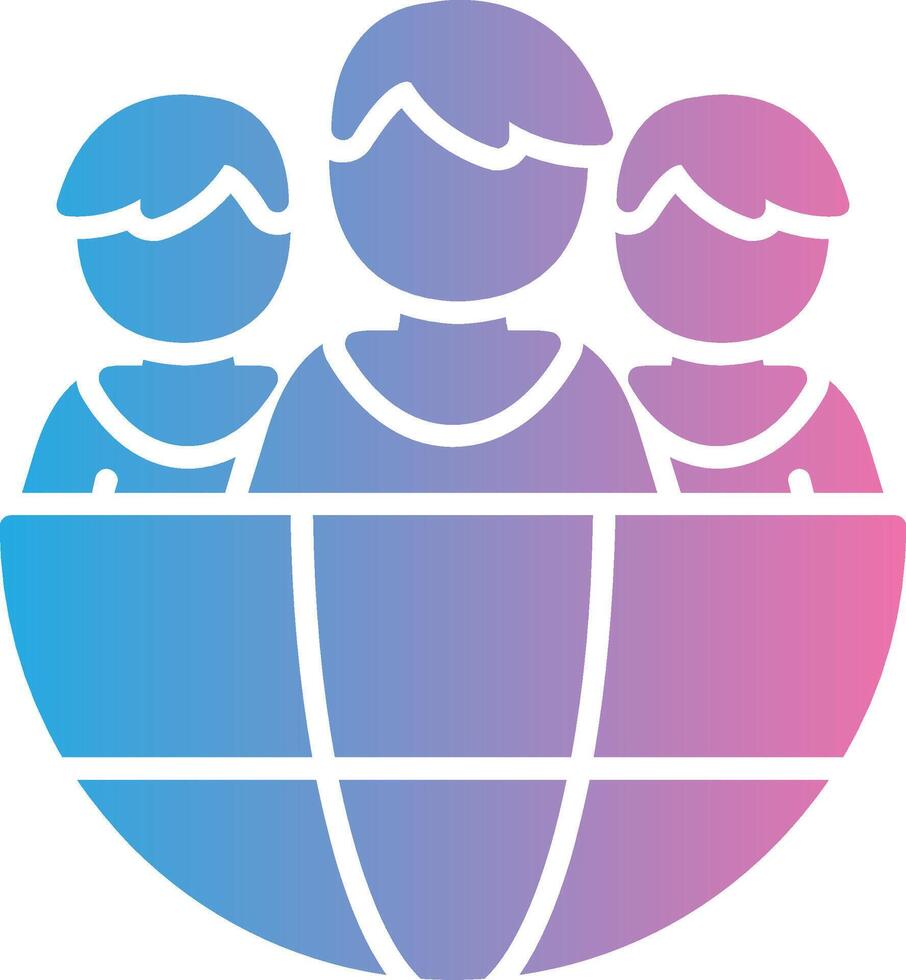 Society Flat Symbol vector