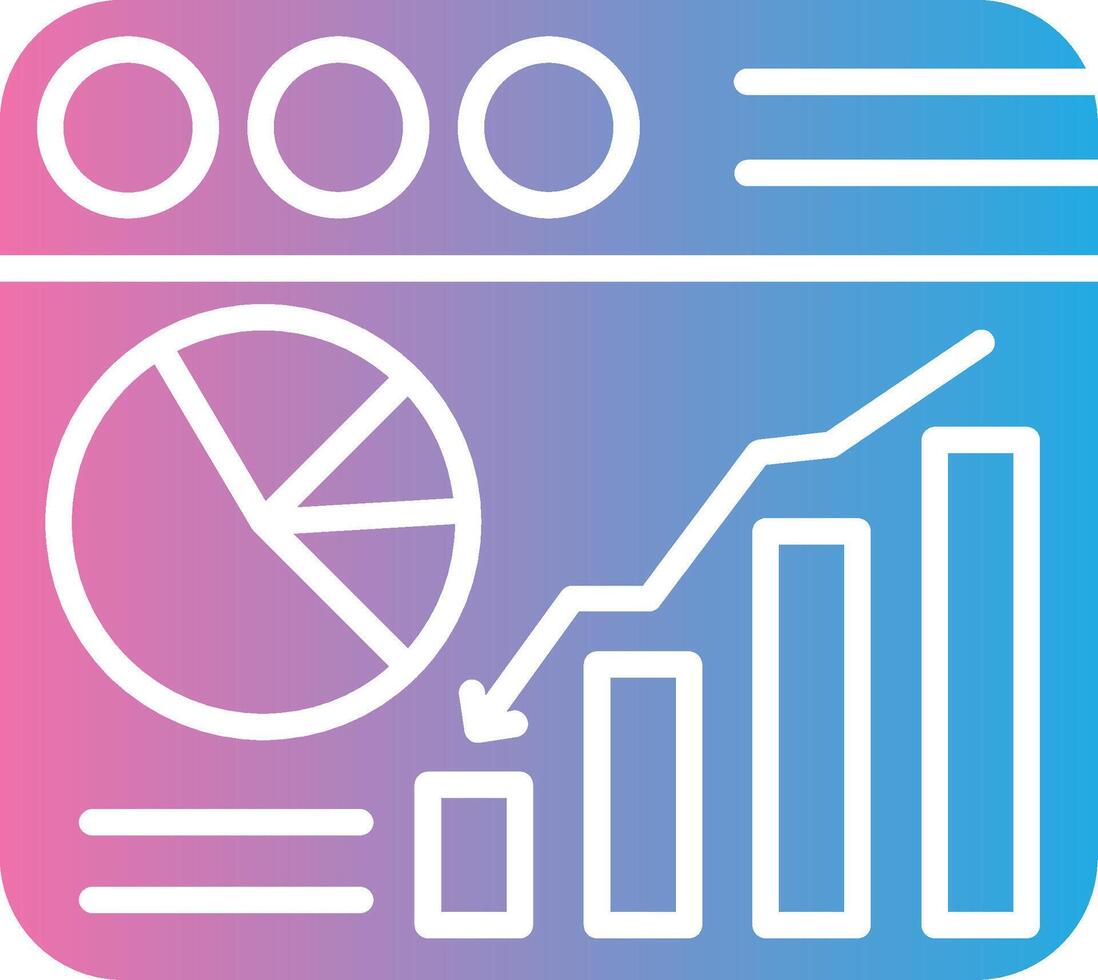 Data Analytics Interface Line Graphic vector
