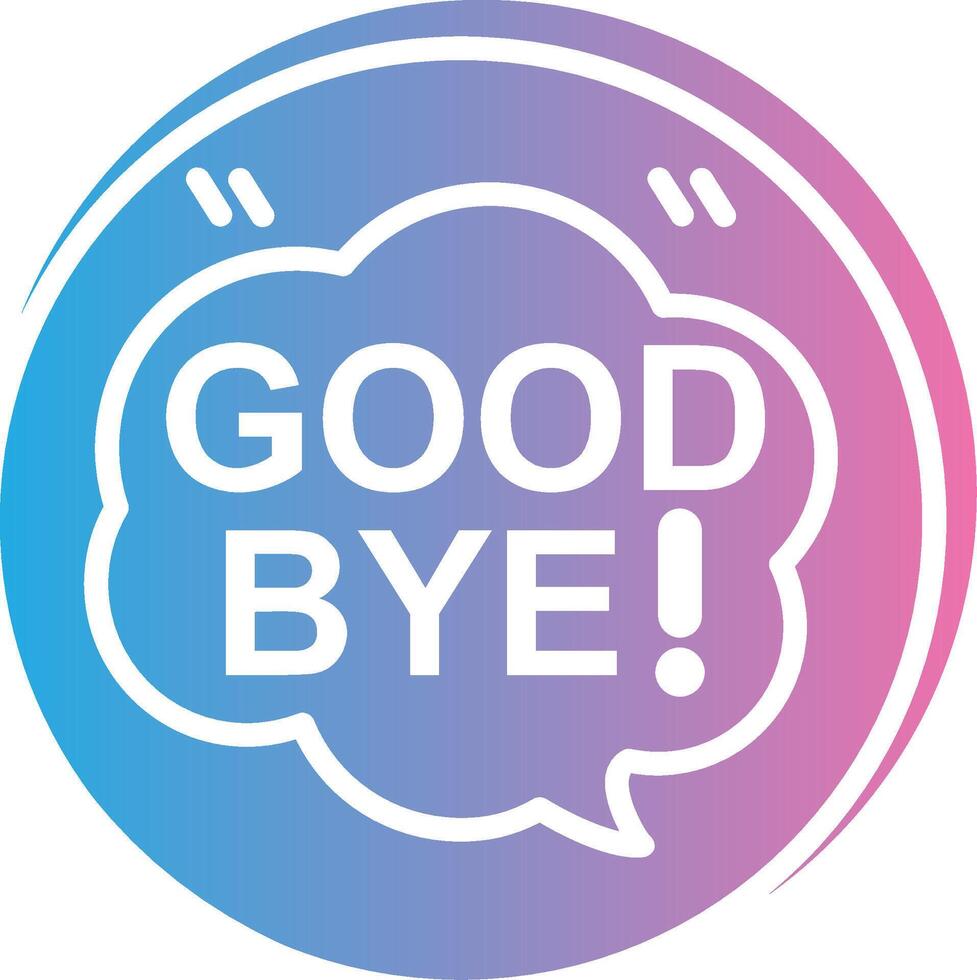 Good Bye Outlined Frame Object vector