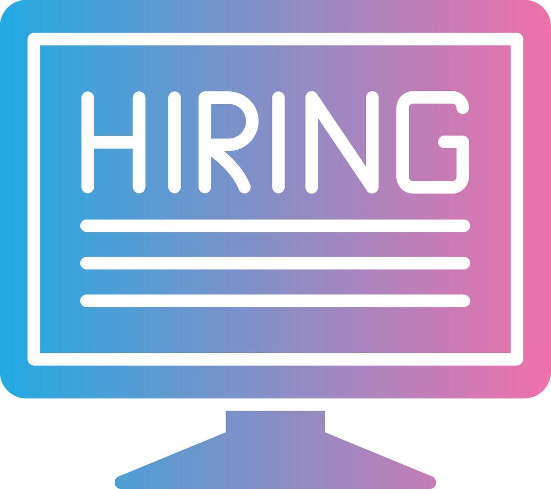 Hiring Gradient Themed Symbol vector