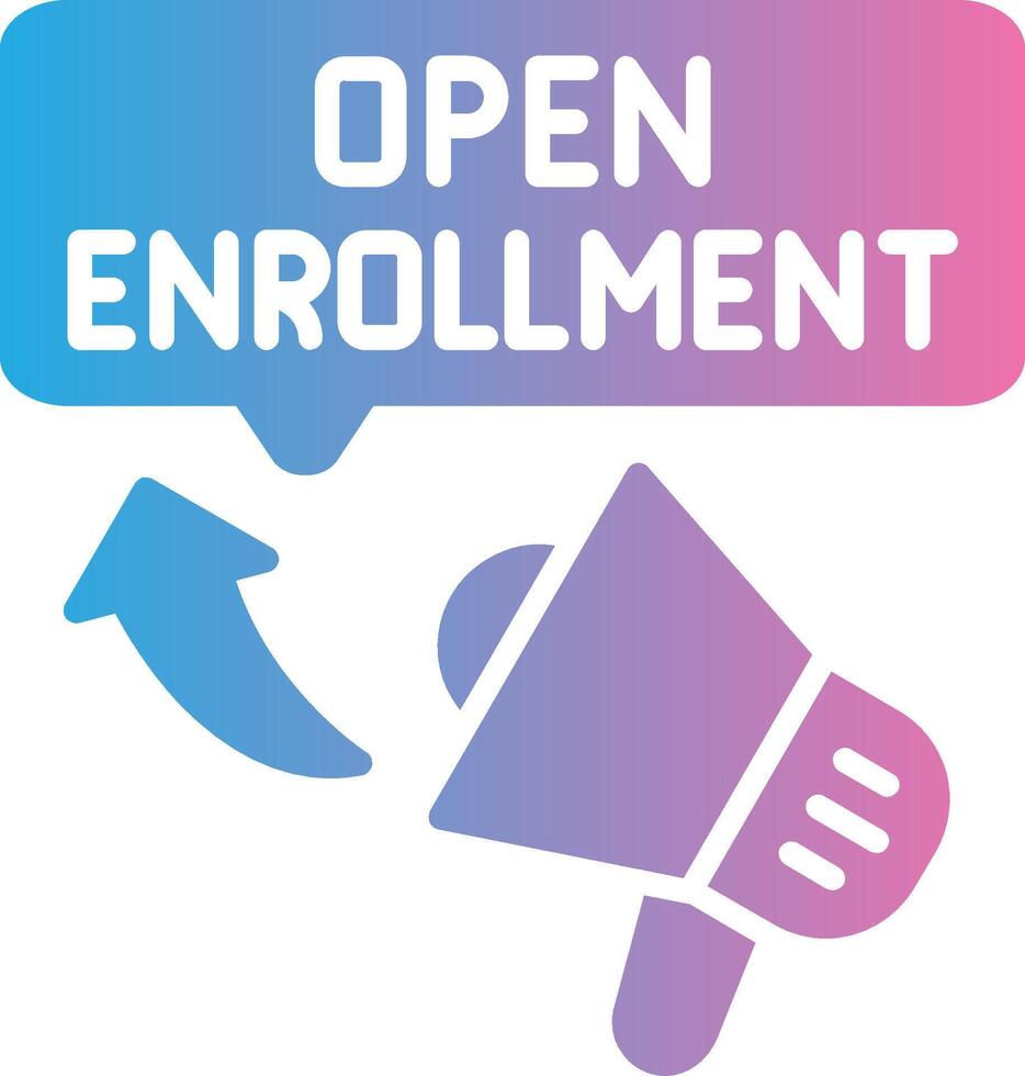 Open Enrollment User-Friendly Drawing vector