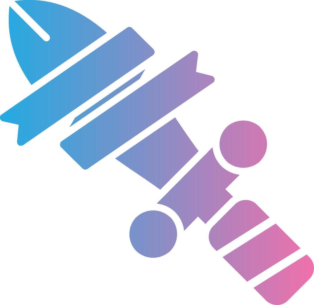 Sword Solid Fill Symbol vector