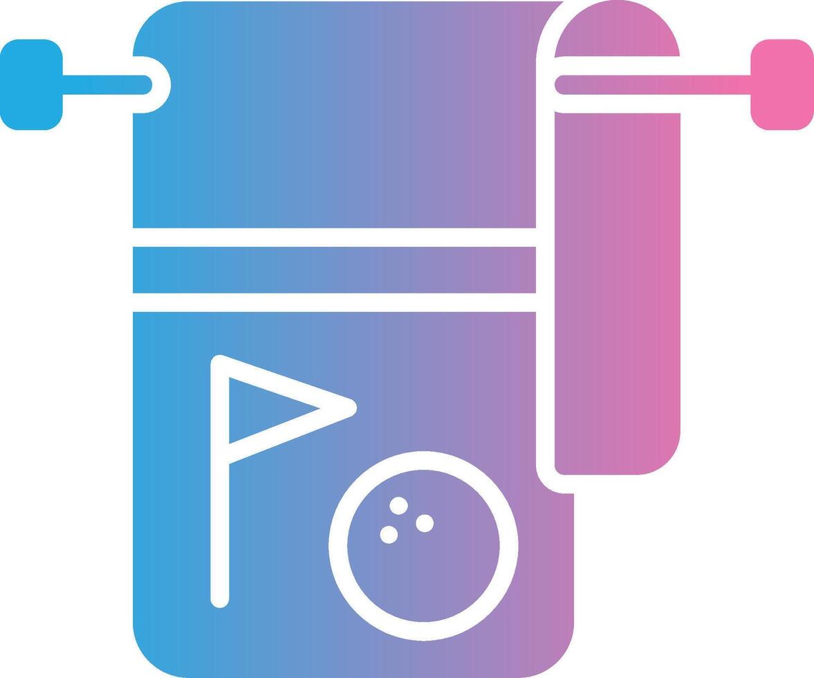Towel Gradient Themed Symbol vector