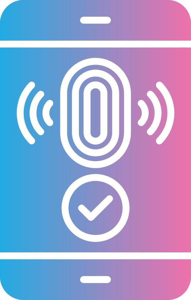 Fingerprint Futuristic App Badge vector