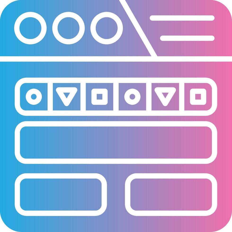 Navigation Bar Flat UI Form vector