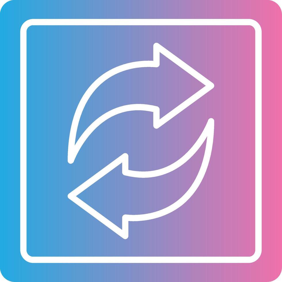 Two Circular Arows Interface Line Graphic vector