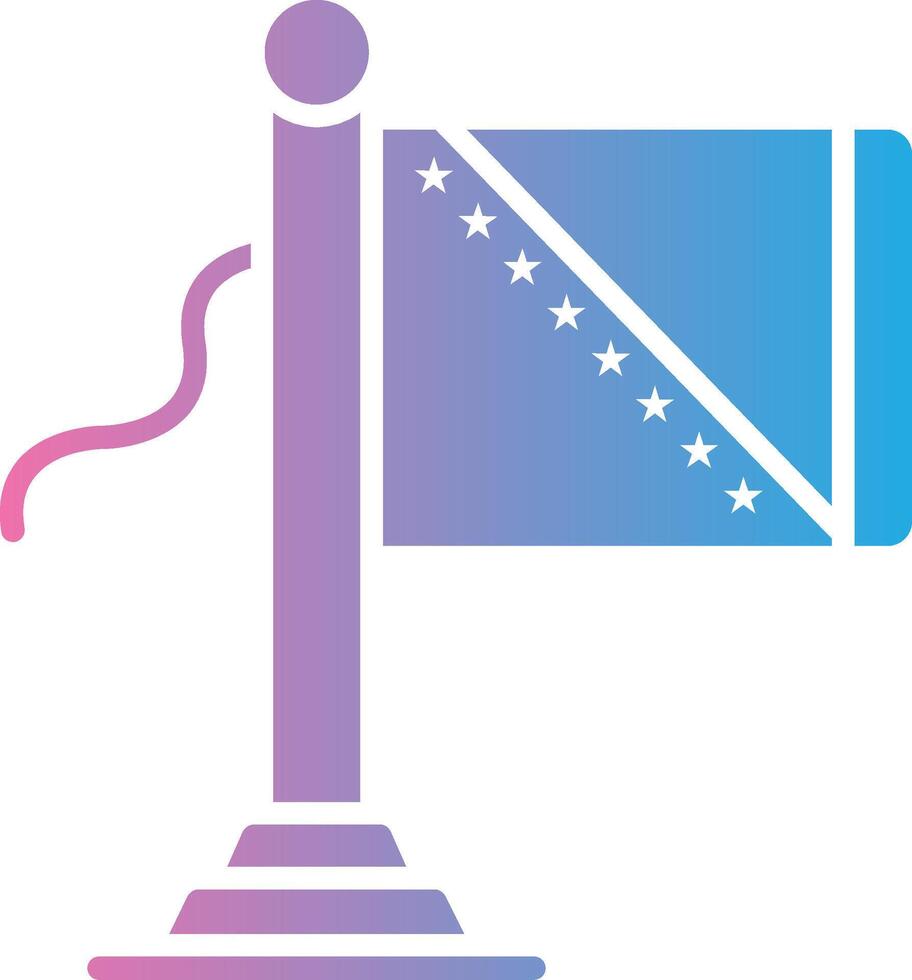 Bosnia Flag Web-Based Design Element vector