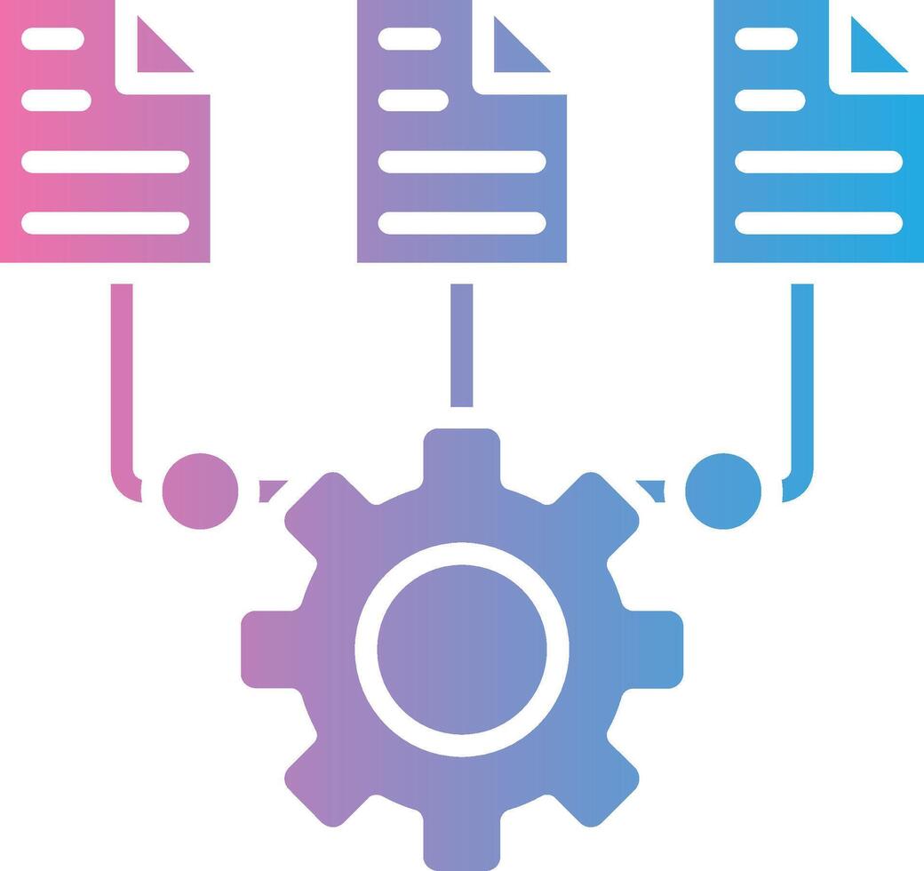 Data Integration Digital Outline Piece vector