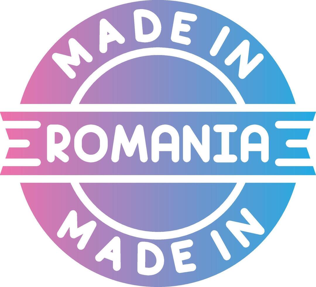 Made In Romania Simplified Line Mark vector
