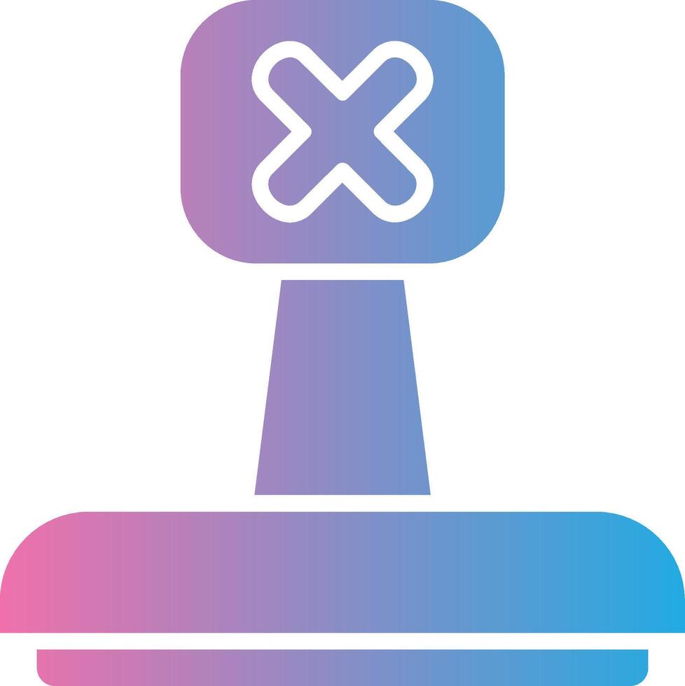 Rejected Neon UI Symbol vector