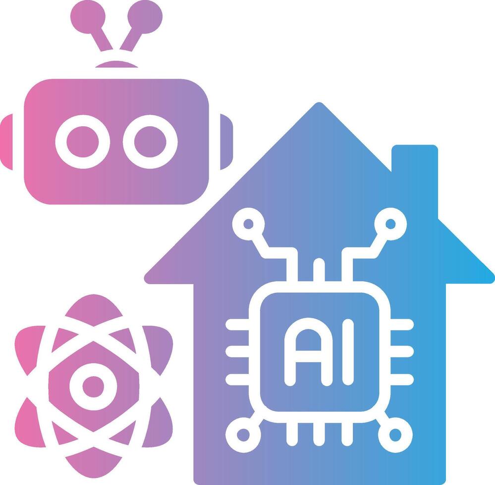 Smarthome Shadowed Flat Design vector