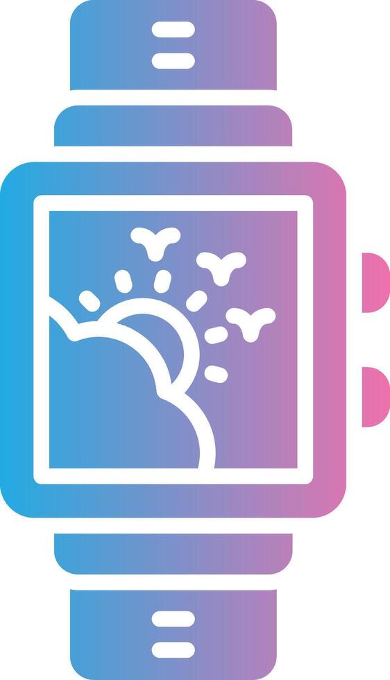 Smartwatch Monochrome Line Graphic vector