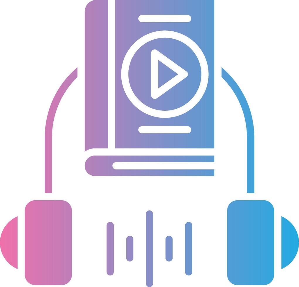 Audio Book Soft Outline Graphic vector