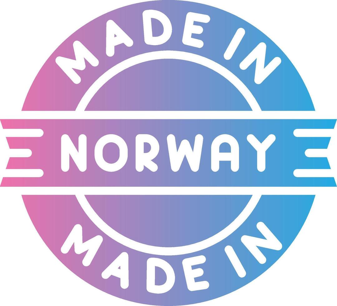 Made In Norway Iconic Line Form vector