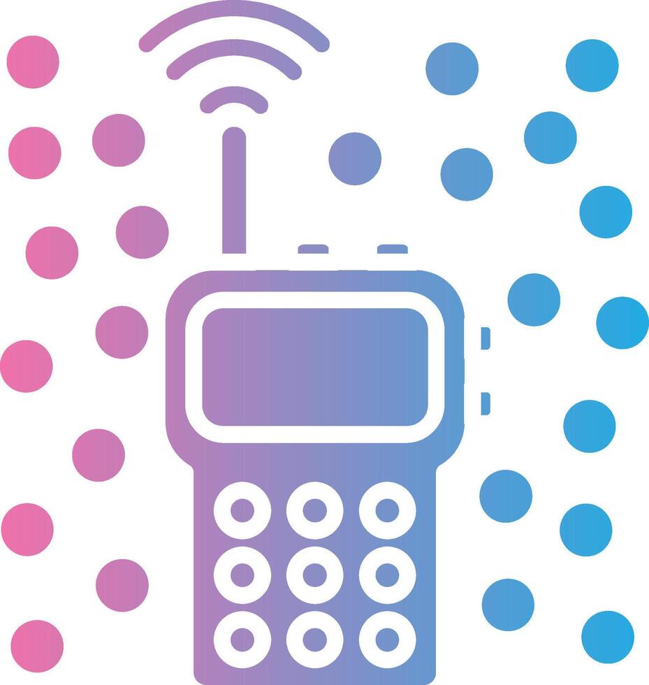 Walkie Talkie Thin Graphic Shape vector