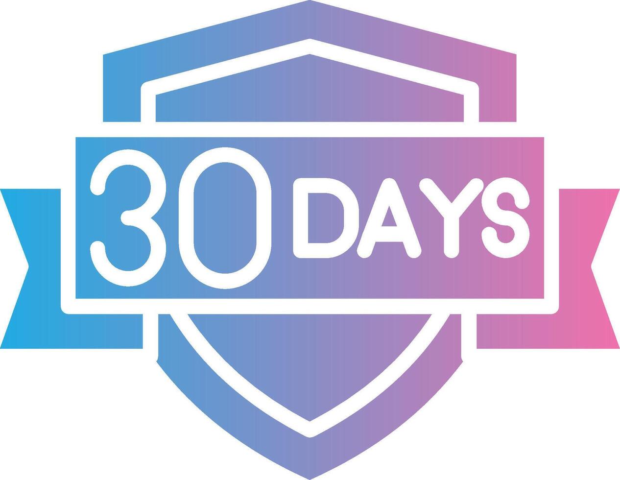 30 Days Outlined Line Artwork vector