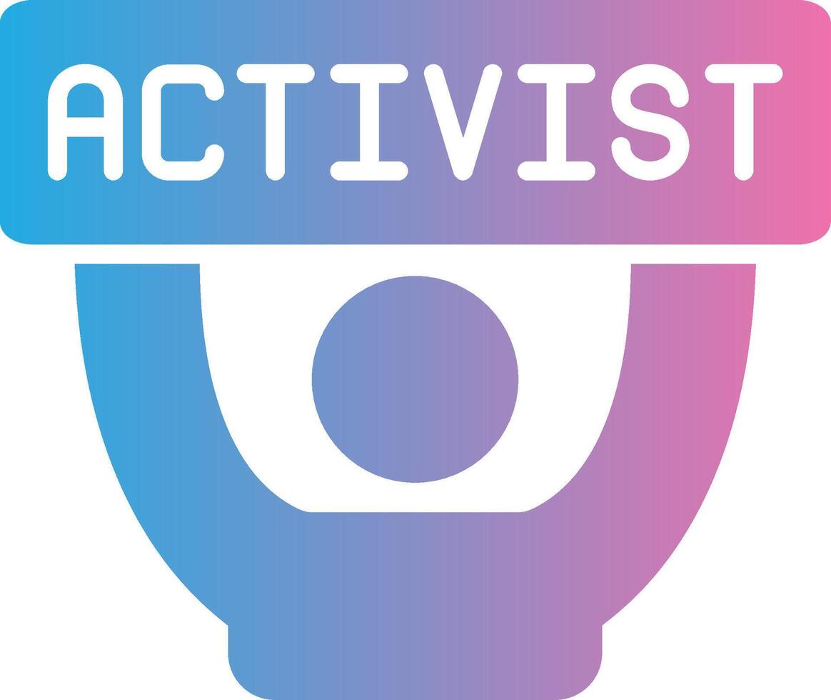 Activist Monochrome Line Graphic vector