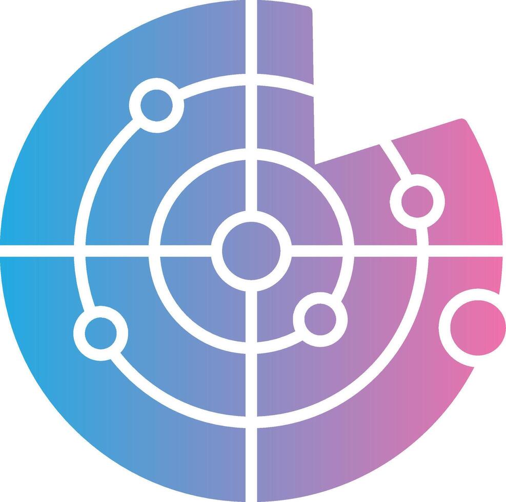Radar Flat Symbol vector