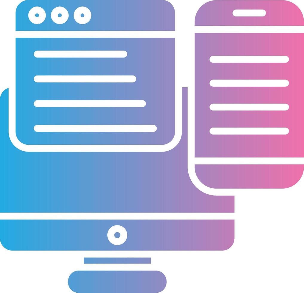 Responsive Design Gradient Style Element vector