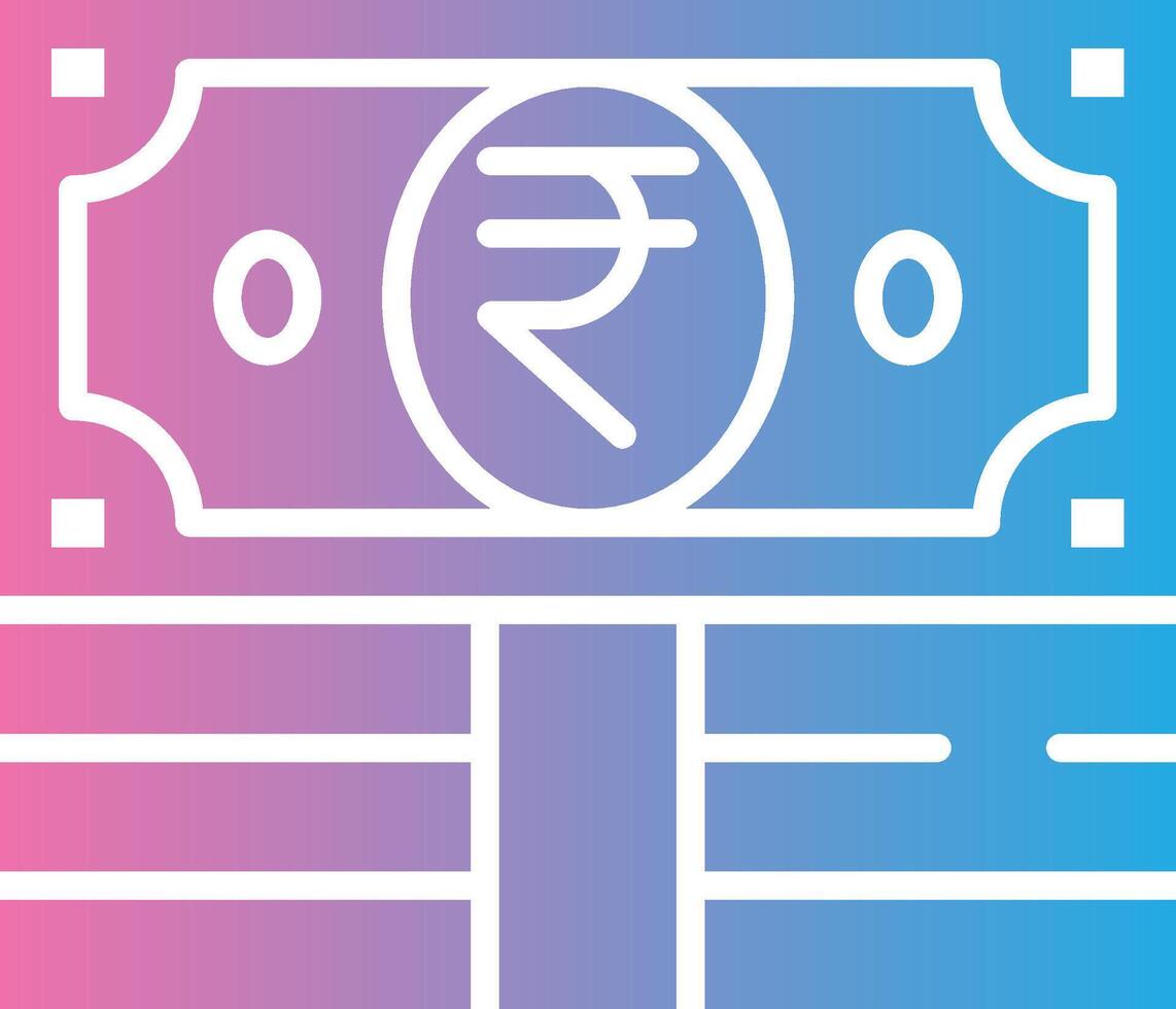 Rupee Flat Symbol vector
