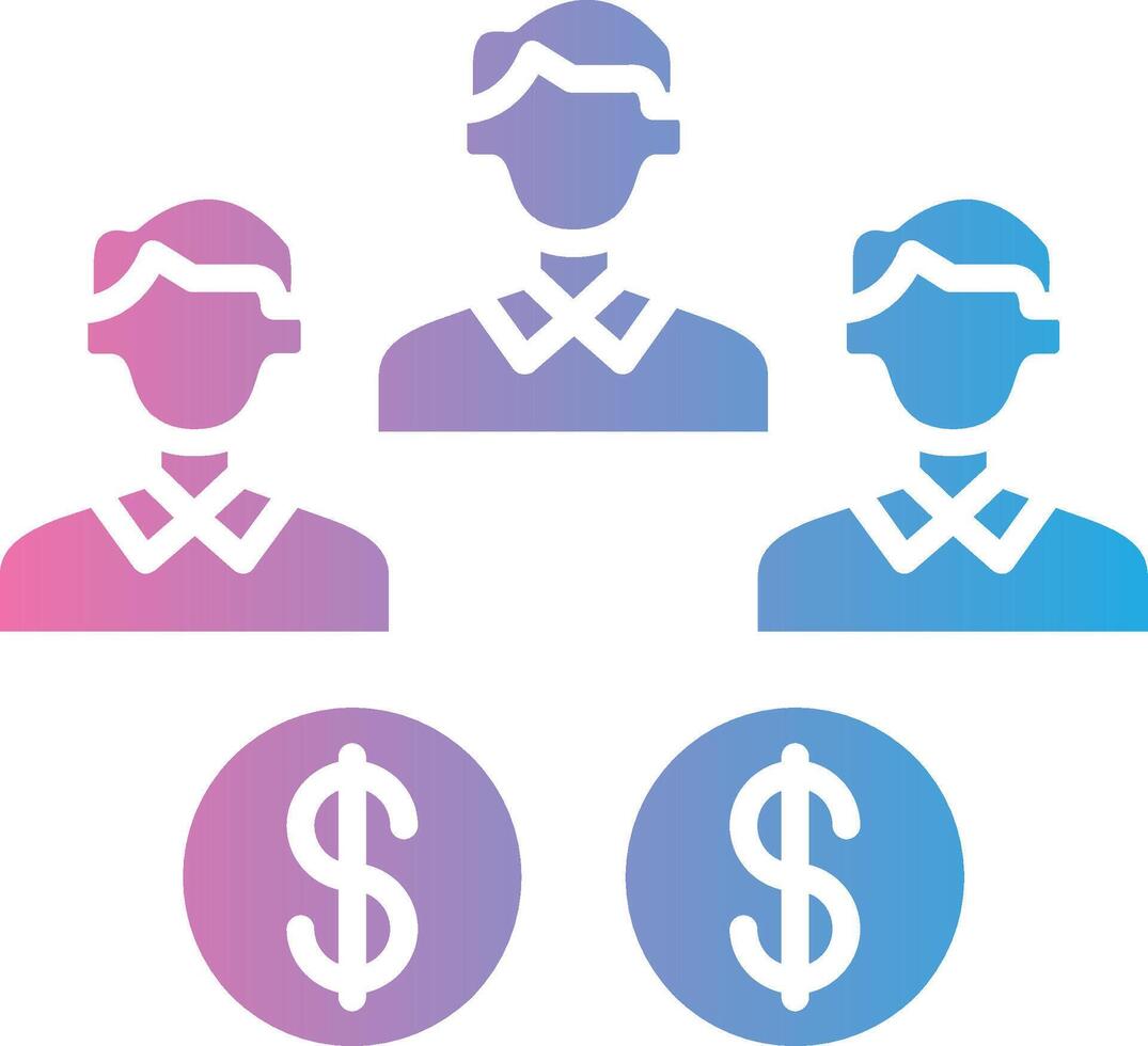 Sales Team Dark Mode Symbol vector