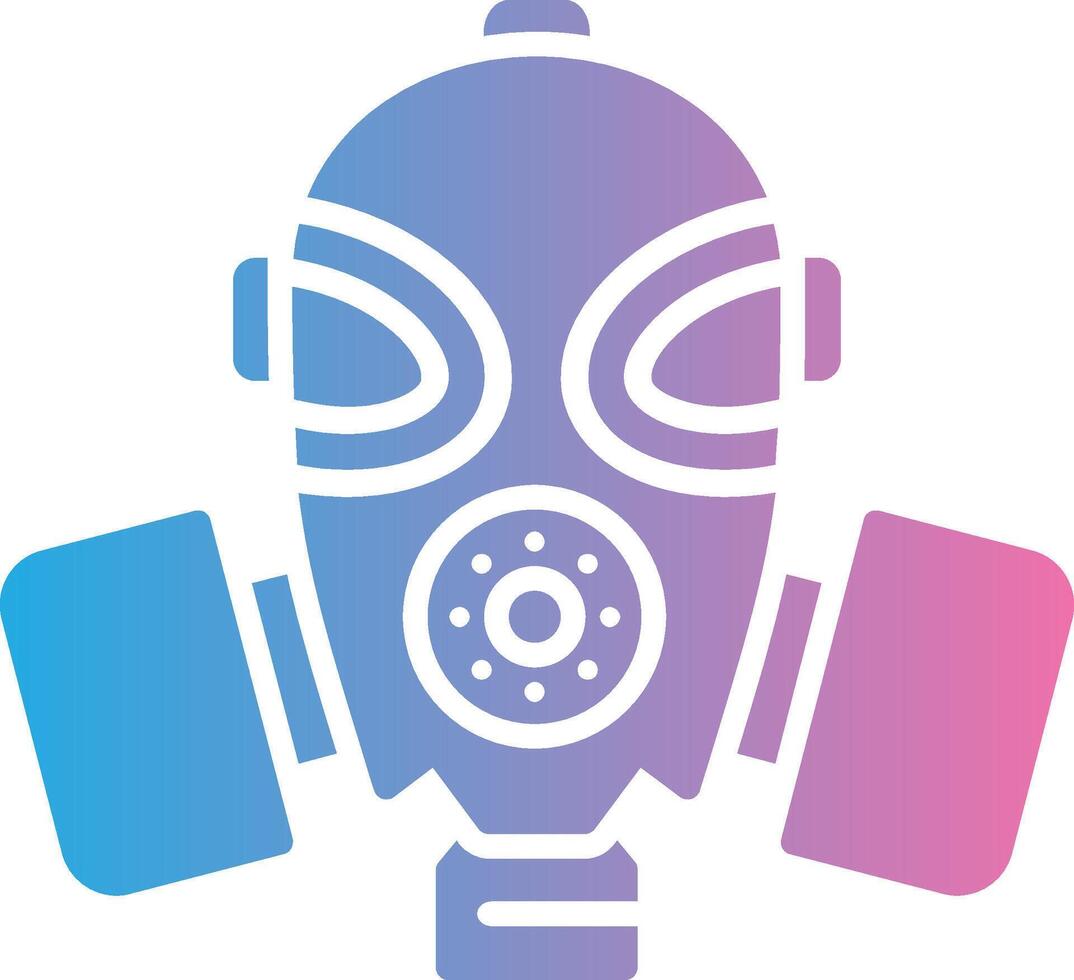 Gas Mask Interface Line Graphic vector