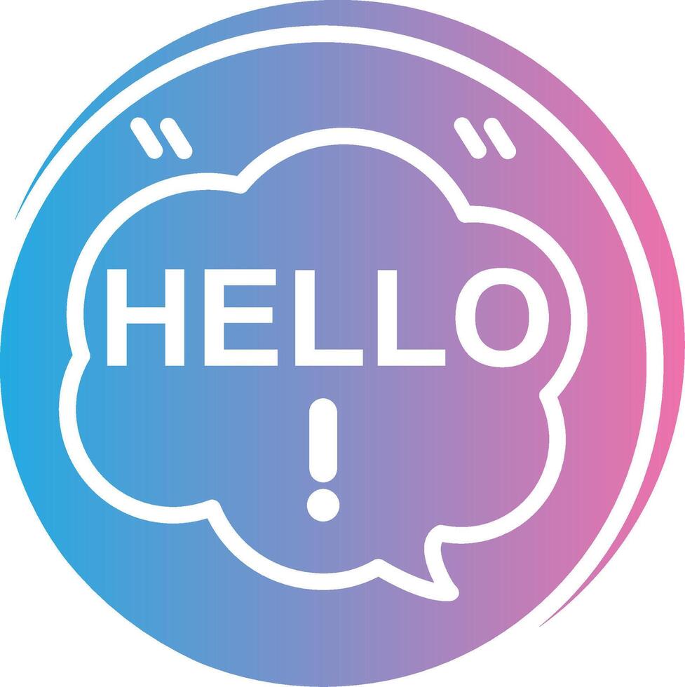 Hello Simplified Design Piece vector