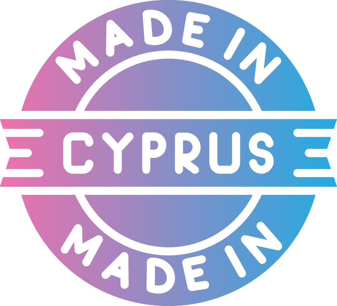 Made In Cyprus Gradient Style Element vector