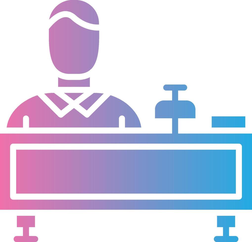 Receptionist Monotone Sketch Design vector