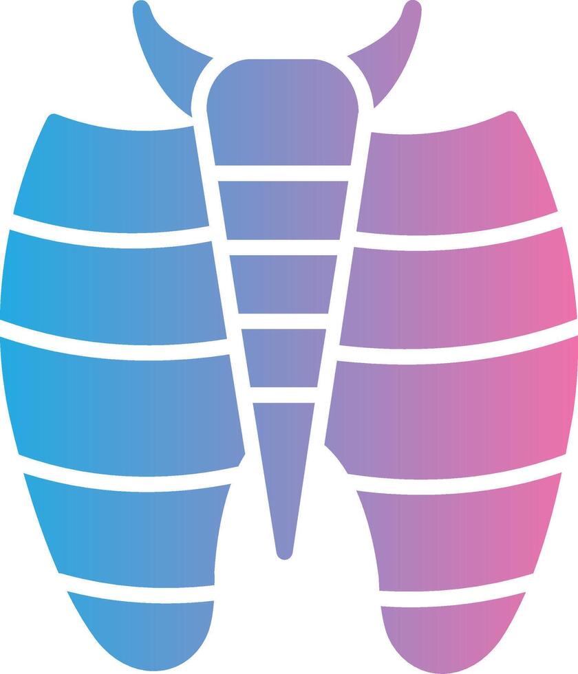 Ribcage Color Stroke Symbol vector