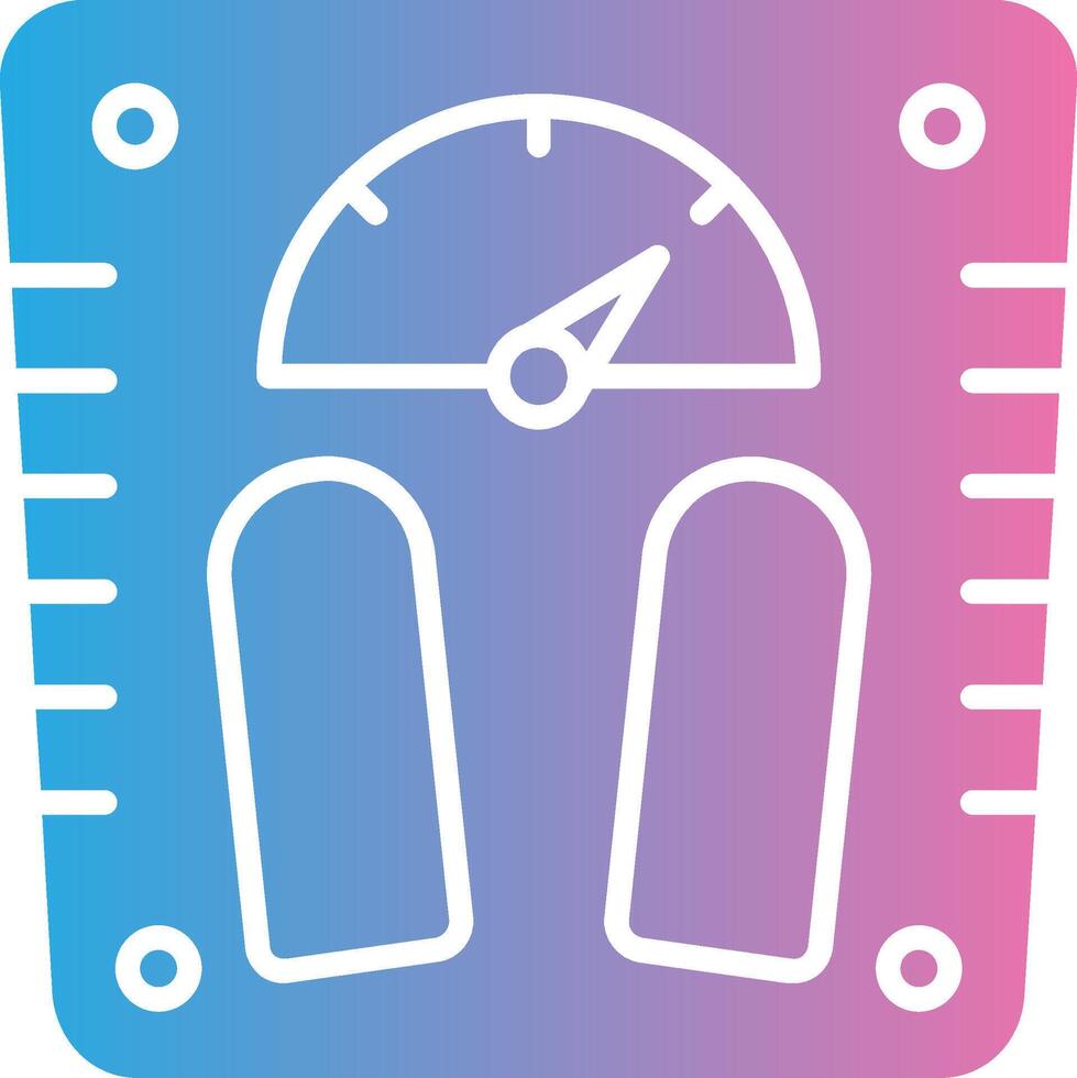 Weight Scale Neon UI Symbol vector