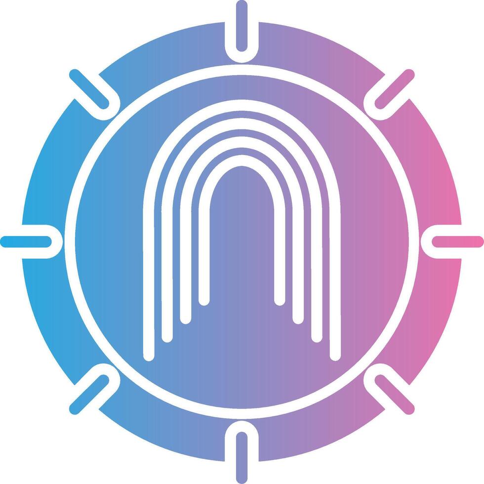 Fingerprint Compact Web Symbol vector