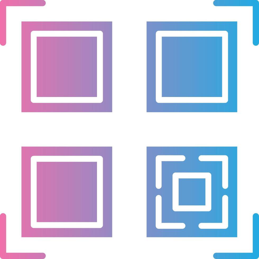 Qr Code Scan Simplified Line Mark vector
