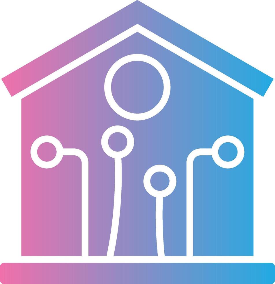 Smart House Creative Grid Symbol vector