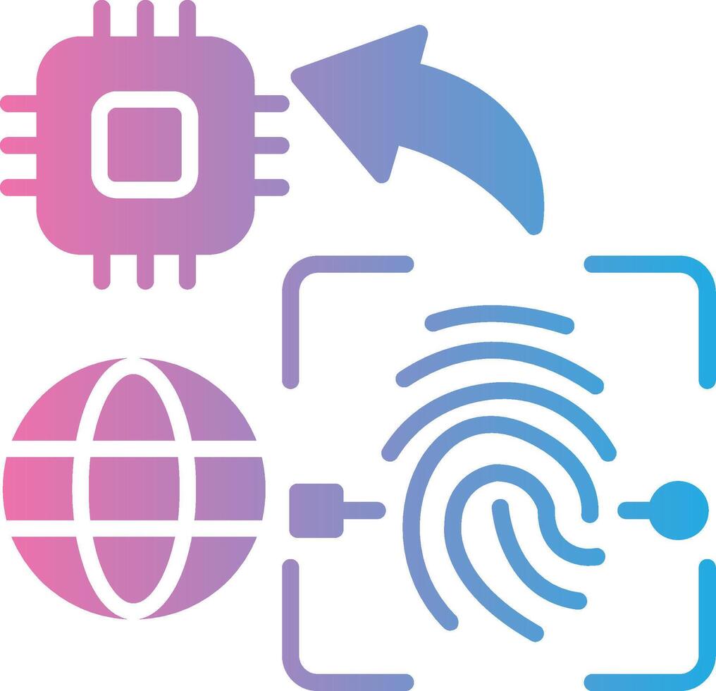 Biometric Geometric Style Badge vector