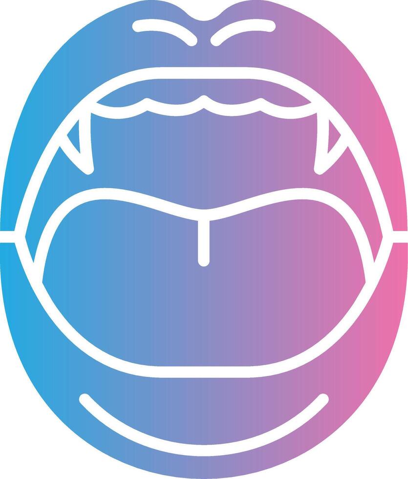 Mouth Simplified Line Mark vector