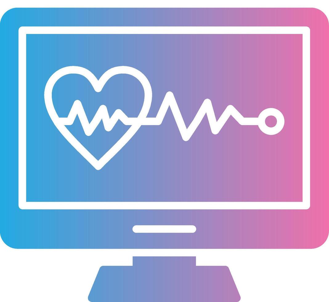 Electrocardiogram Compact Web Symbol vector